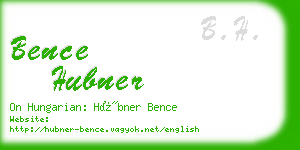 bence hubner business card